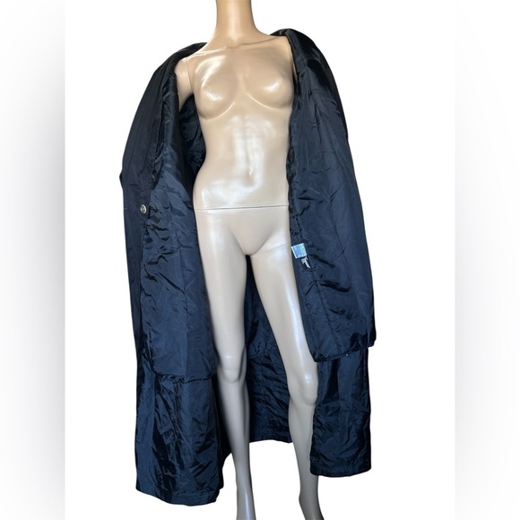 Saxton Hall Longline Full Length Black TrenchCoat Corpcore Fairy GrungeY2K Sz 18 - Picture 4 of 11